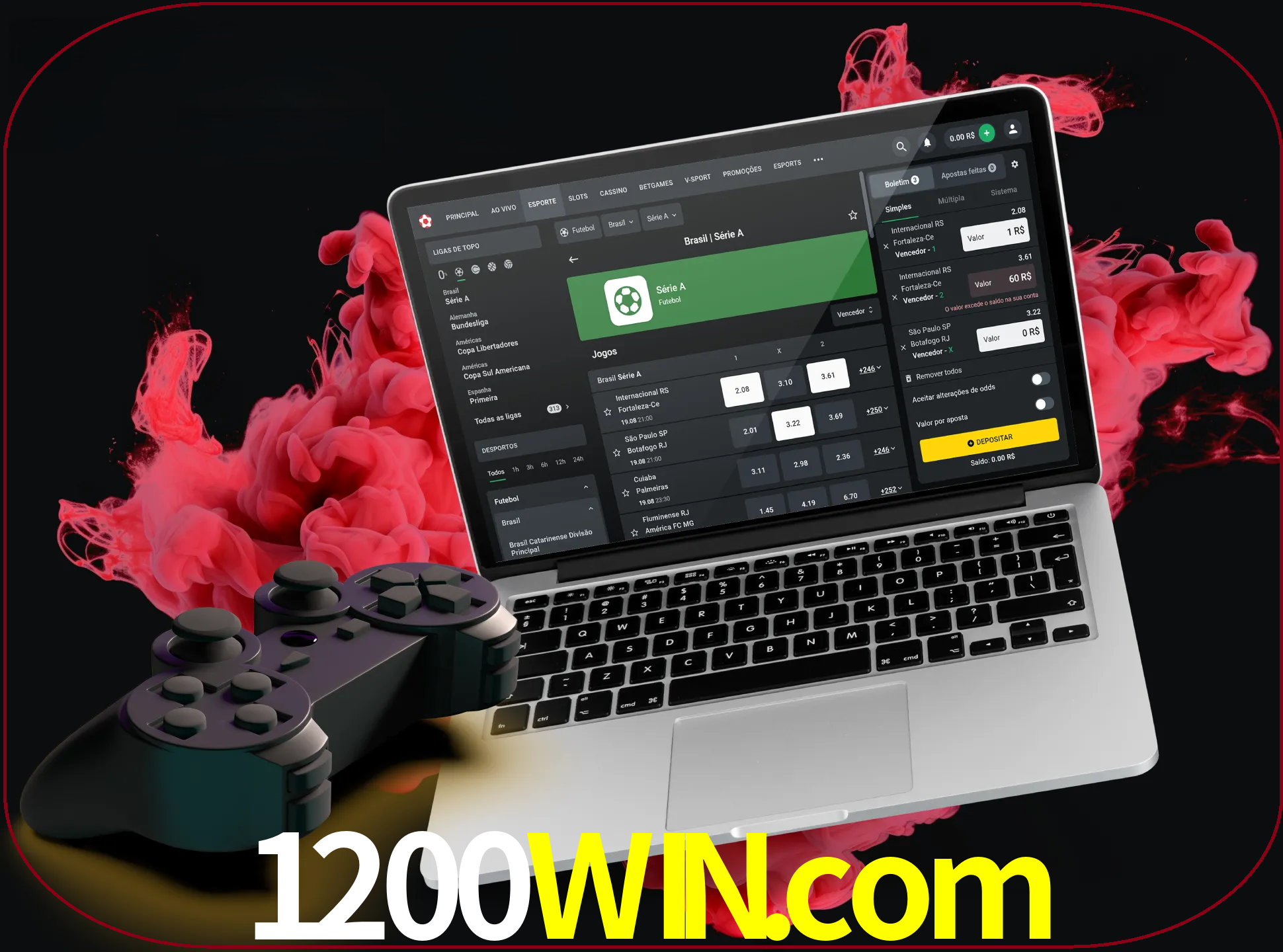 Visite a secção especial de jogos de vídeo em 1200win para descobrir em que jogos pode apostar e ganhar muito dinheiro.
