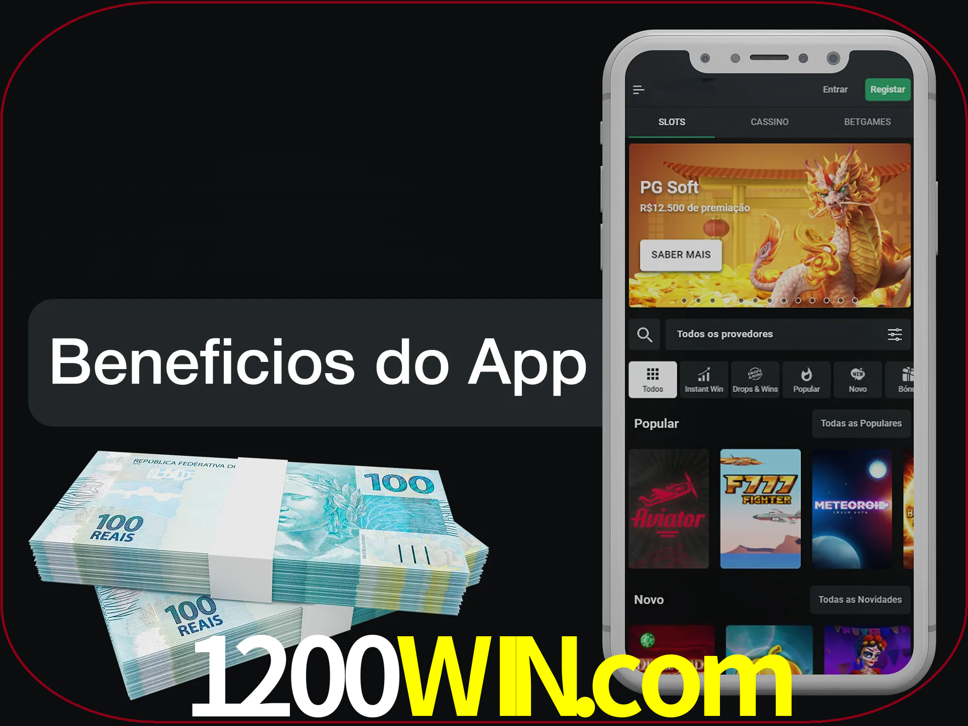 Obtenha todos os benefícios usando o aplicativo.