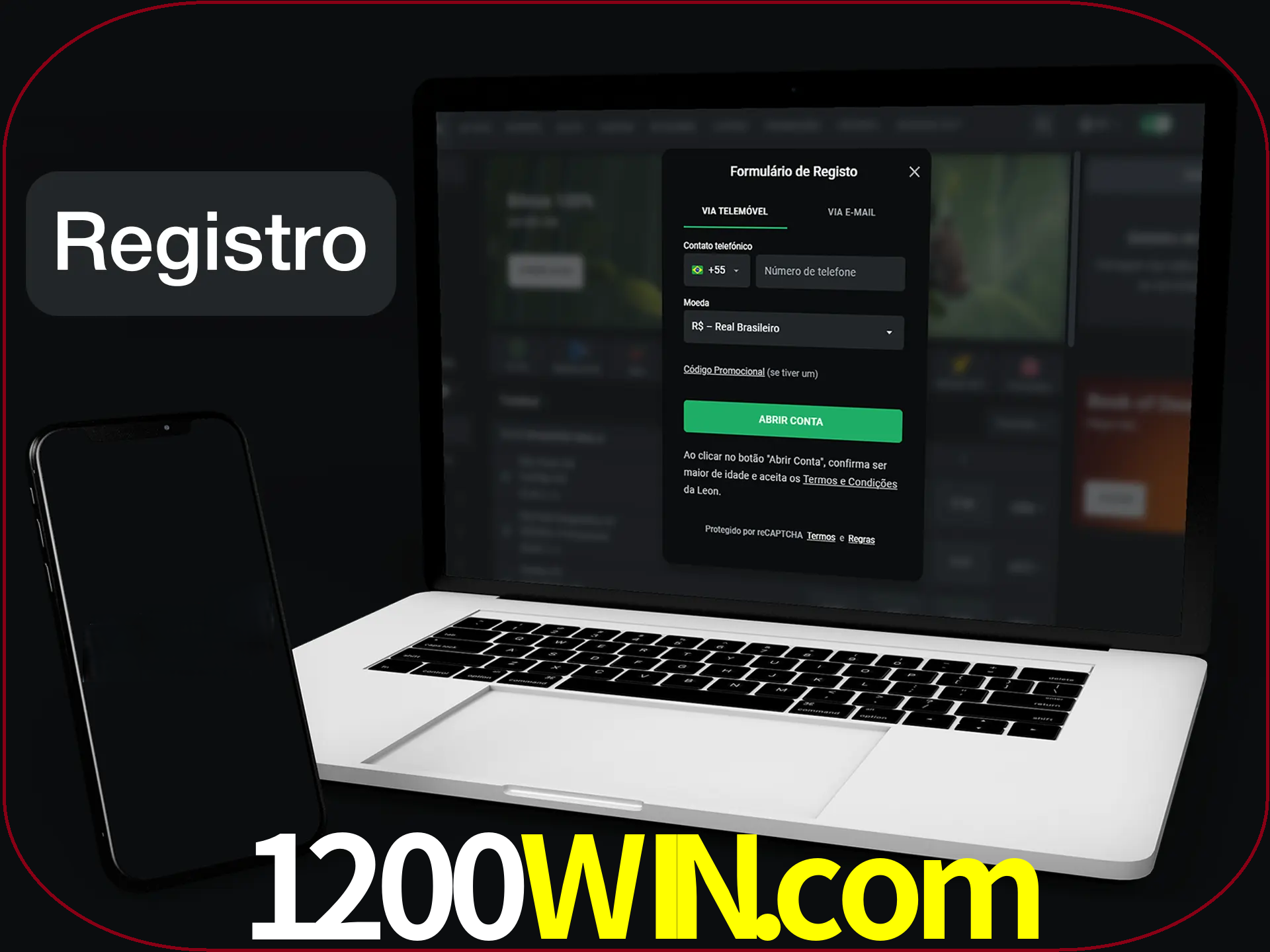 O registro na LeonBet é simples.